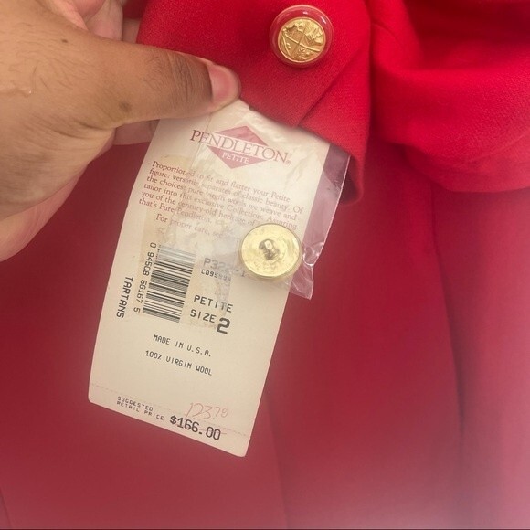 Pendleton Vintage Wool Blazer Size 2 Petite - Picture 5 of 8